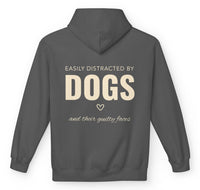 Load image into Gallery viewer, Easily distracted by dogs… and their guilty faces - Funny Hoodie for Dog Moms
