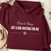 Load image into Gallery viewer, Can't stay, got a dog waiting for me -  Funny Dog Mom Hoodie
