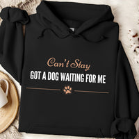 Load image into Gallery viewer, Can't stay, got a dog waiting for me -  Funny Dog Mom Hoodie

