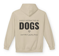 Load image into Gallery viewer, Easily distracted by dogs… and their guilty faces - Funny Hoodie for Dog Moms
