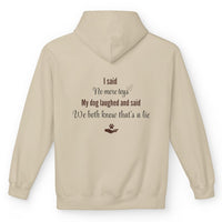 Load image into Gallery viewer, I said, no more toys. My dog said: We both know that's a lie - Funny Hoodie For Dog Mom
