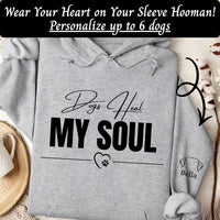 Load image into Gallery viewer, Dogs Heal My Soul - Personalized Dog Mom Hoodie
