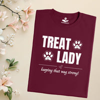 Load image into Gallery viewer, Treat Lady - keeping that wag strong. - Funny T-Shirt  For Dog Mom
