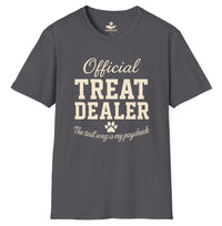 Load image into Gallery viewer, Official Treat Dealer - The tail wag is my paycheck - Funny T-Shirt For Dog Moms
