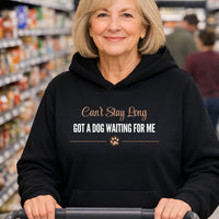 Load image into Gallery viewer, Can't stay long, got a dog waiting for me - Funny Dog Mom Hoodie
