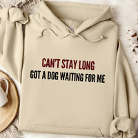 Load image into Gallery viewer, Can't stay long, got a dog waiting for me - Unisex Fit Hoodie

