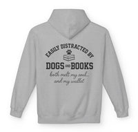 Load image into Gallery viewer, Easily distracted by dogs and books – Both melt my soul... and my wallet - Hilarious Hoodie For Dog Moms
