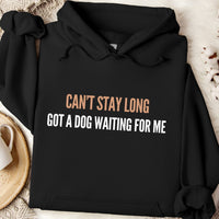 Load image into Gallery viewer, Can't stay long, got a dog waiting for me - Unisex Fit Hoodie
